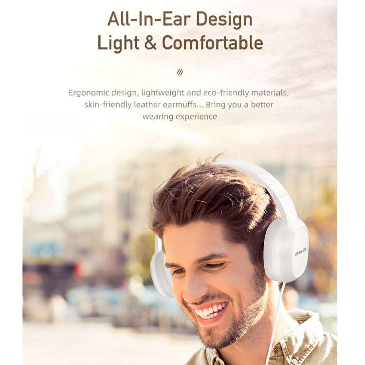 awei GM-6 3.5mm Stereo Wired Headset(White)