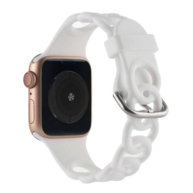 Hollow Out Silicone Watch Band For Apple Watch Ultra 49mm&Watch Ultra 2 49mm / Series 9&8&7 45mm ...