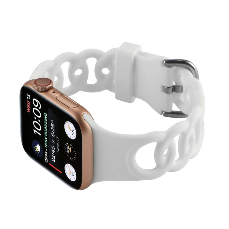 Hollow Out Silicone Watch Band For Apple Watch Ultra 49mm&Watch Ultra 2 49mm / Series 9&8&7 45mm ...