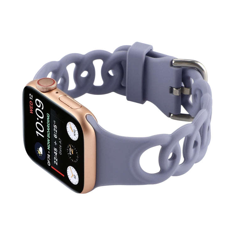 Hollow Out Silicone Watch Band For Apple Watch Ultra 49mm&Watch Ultra 2 49mm / Series 9&8&7 45mm ...