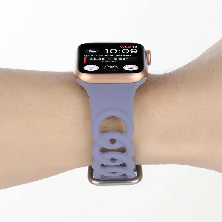 Hollow Out Silicone Watch Band For Apple Watch Ultra 49mm&Watch Ultra 2 49mm / Series 9&8&7 45mm ...