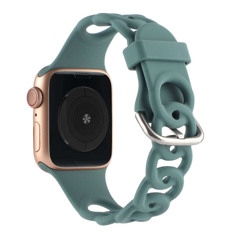 Hollow Out Silicone Watch Band For Apple Watch Ultra 49mm&Watch Ultra 2 49mm / Series 9&8&7 45mm ...
