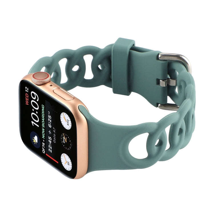 Hollow Out Silicone Watch Band For Apple Watch Ultra 49mm&Watch Ultra 2 49mm / Series 9&8&7 45mm ...