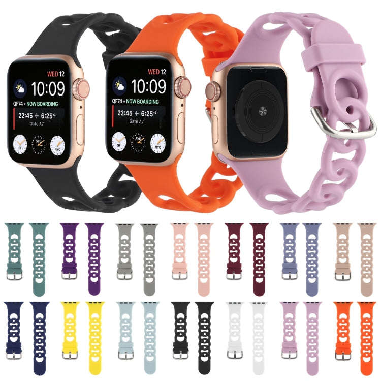 Hollow Out Silicone Watch Band For Apple Watch Ultra 49mm&Watch Ultra 2 49mm / Series 9&8&7 45mm ...