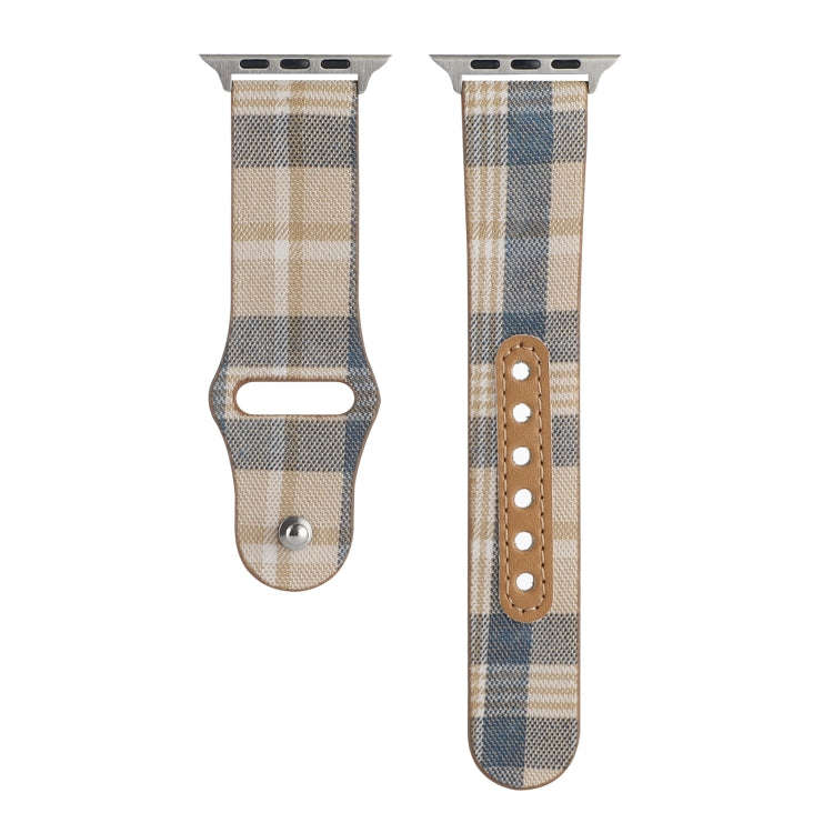 Cloth Texture Sports Leather Watch Band For Apple Watch Series 9&8&7 41mm / SE 3&SE 2&6&SE&5&4 40...