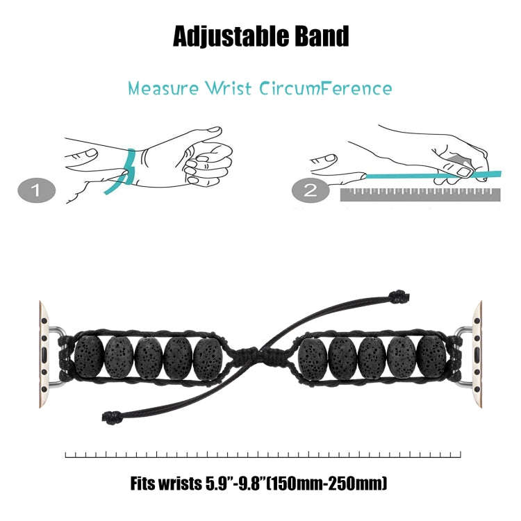 Volcanic Stone Watch Band For Apple Watch Series 9&8&7 41mm / SE 3&SE 2&6&SE&5&4 40mm / 3&2&1 38m...