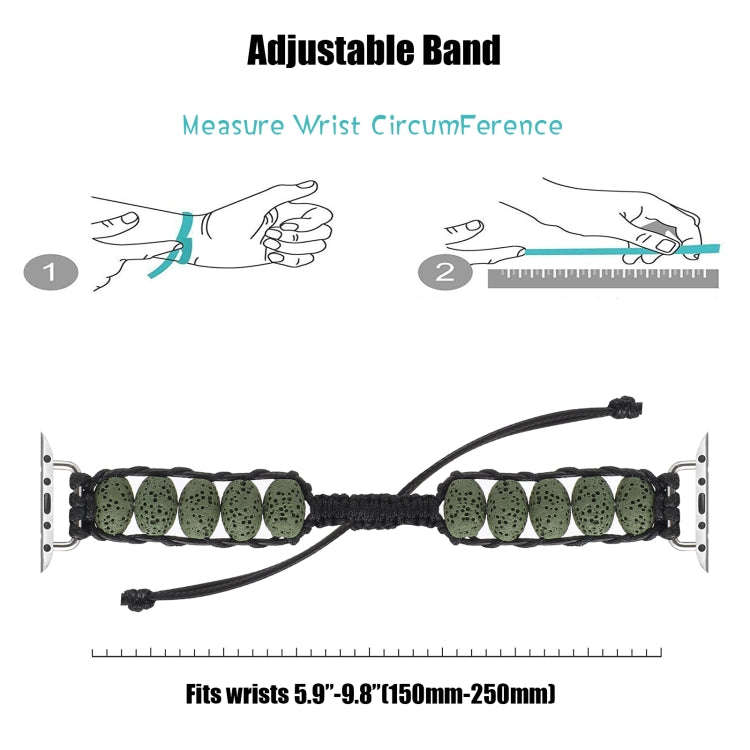 Volcanic Stone Watch Band For Apple Watch Series 9&8&7 41mm / SE 3&SE 2&6&SE&5&4 40mm / 3&2&1 38m...