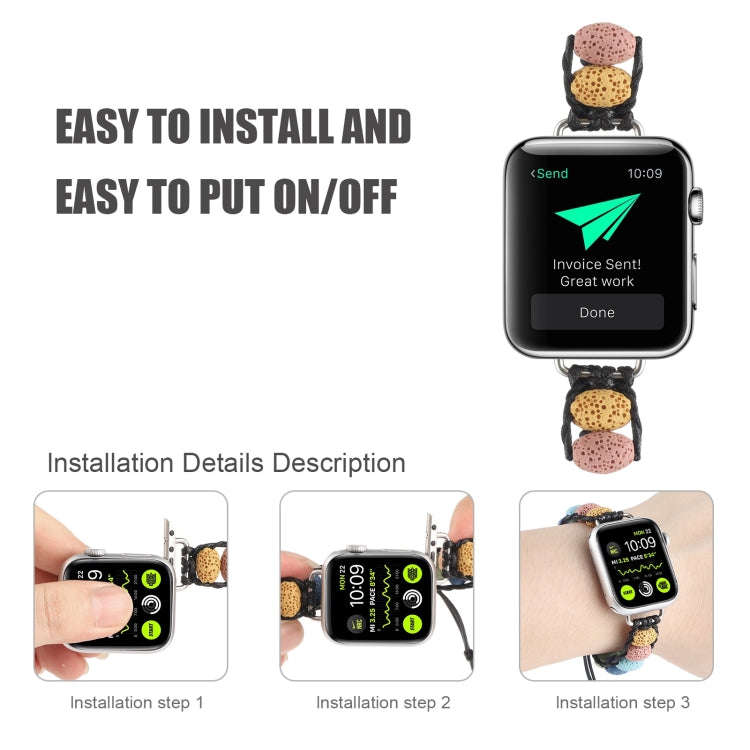 Volcanic Stone Watch Band For Apple Watch Ultra 49mm&Watch Ultra 2 49mm / Series 9&8&7 45mm / SE ...