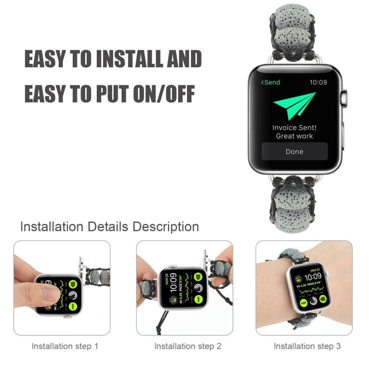 Volcanic Stone Watch Band For Apple Watch Ultra 49mm&Watch Ultra 2 49mm / Series 9&8&7 45mm / SE ...