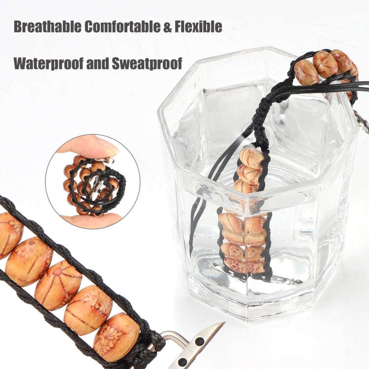 Wooden Bead Watch Band For Apple Watch Series 9&8&7 41mm / SE 3&SE 2&6&SE&5&4 40mm / 3&2&1 38mm(P...