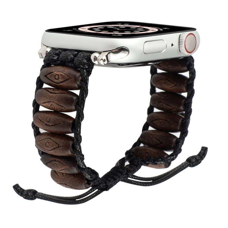 Wooden Bead Watch Band For Apple Watch Ultra 49mm&Watch Ultra 2 49mm / Series 9&8&7 45mm / SE 3&S...