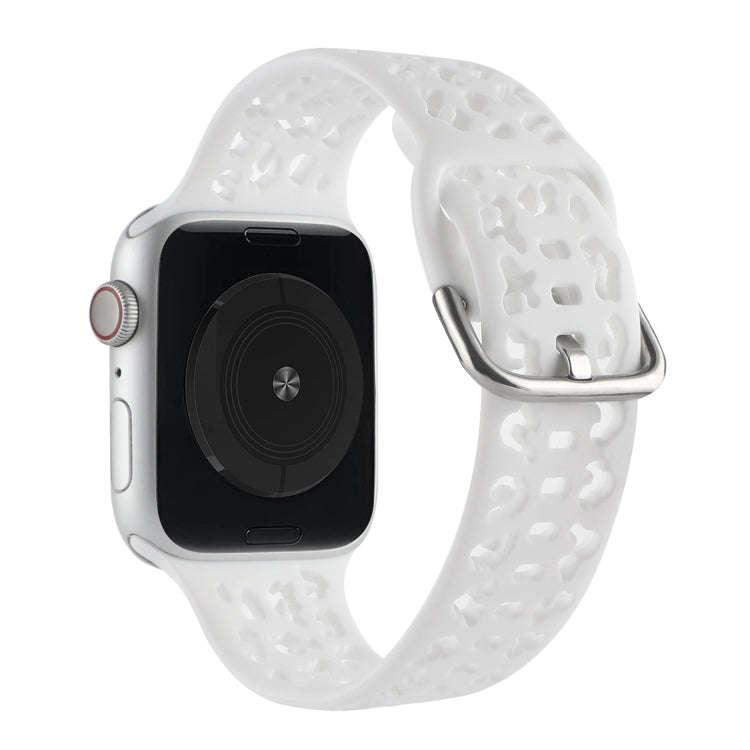 Hollow Out Silicone Watch Band For Apple Watch Series 9&8&7 41mm / SE 3&SE 2&6&SE&5&4 40mm / 3&2&...