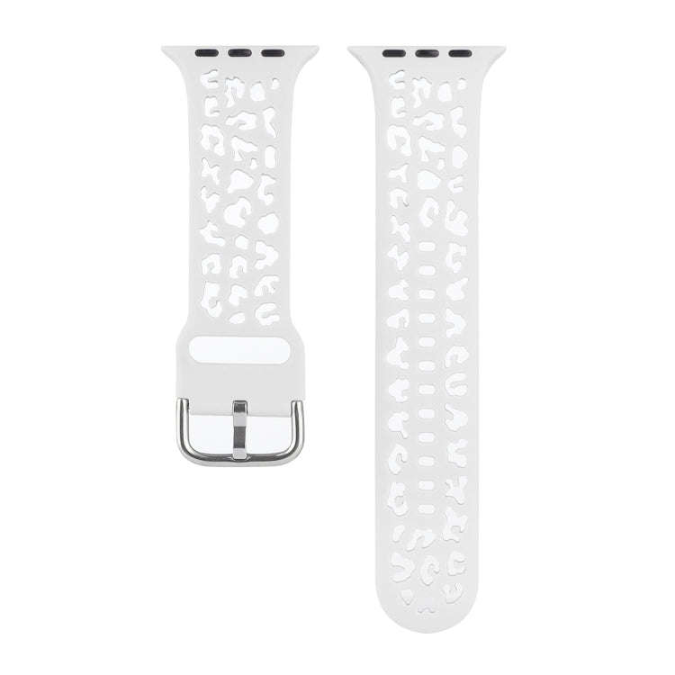 Hollow Out Silicone Watch Band For Apple Watch Series 9&8&7 41mm / SE 3&SE 2&6&SE&5&4 40mm / 3&2&...
