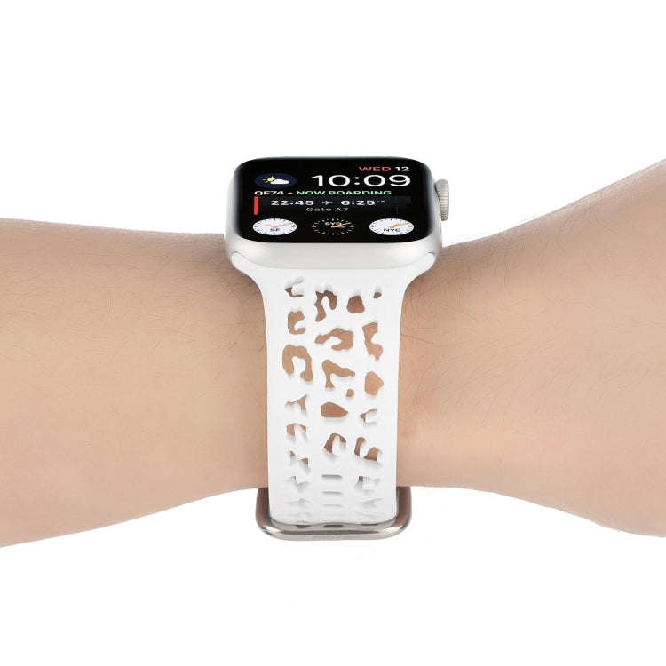 Hollow Out Silicone Watch Band For Apple Watch Series 9&8&7 41mm / SE 3&SE 2&6&SE&5&4 40mm / 3&2&...
