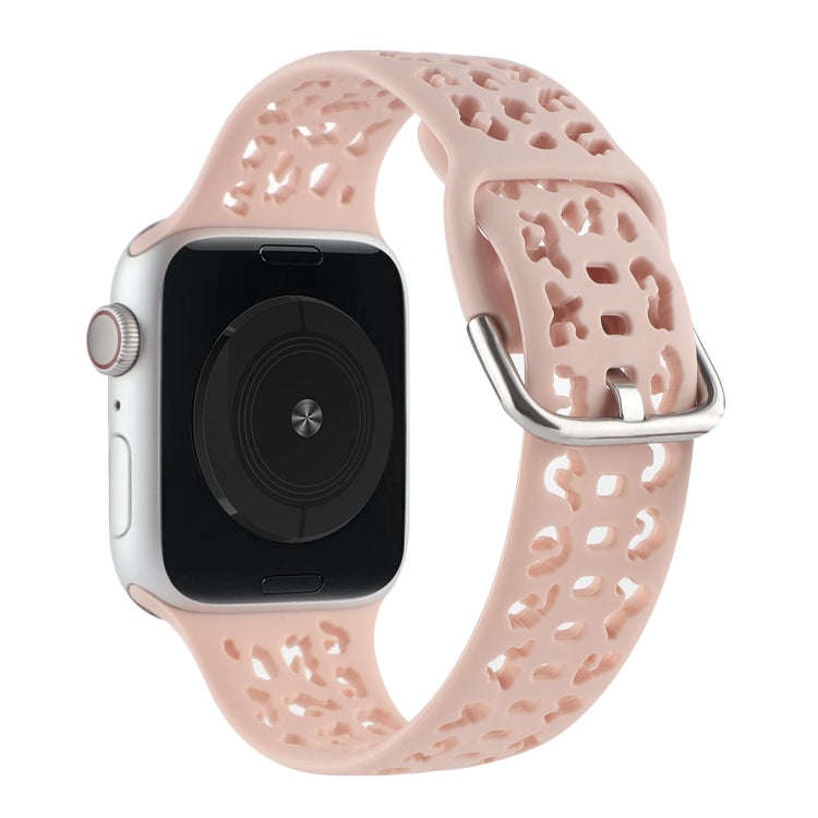Hollow Out Silicone Watch Band For Apple Watch Series 9&8&7 41mm / SE 3&SE 2&6&SE&5&4 40mm / 3&2&...