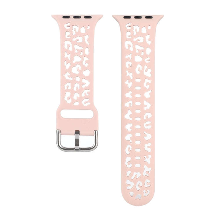 Hollow Out Silicone Watch Band For Apple Watch Series 9&8&7 41mm / SE 3&SE 2&6&SE&5&4 40mm / 3&2&...