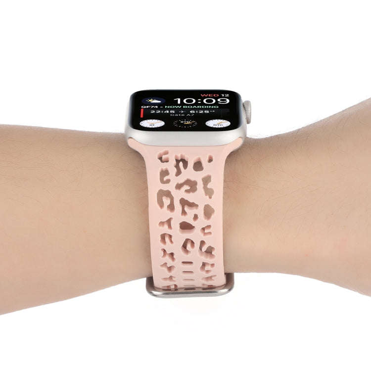 Hollow Out Silicone Watch Band For Apple Watch Series 9&8&7 41mm / SE 3&SE 2&6&SE&5&4 40mm / 3&2&...