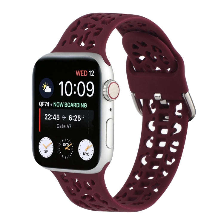Hollow Out Silicone Watch Band For Apple Watch Ultra 49mm&Watch Ultra 2 49mm / Series 9&8&7 45mm ...