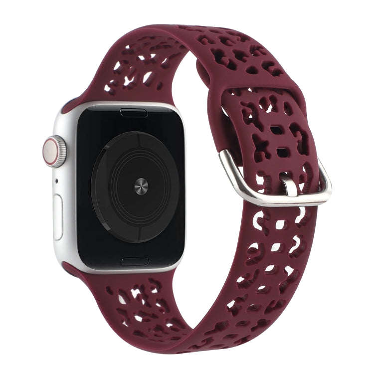 Hollow Out Silicone Watch Band For Apple Watch Ultra 49mm&Watch Ultra 2 49mm / Series 9&8&7 45mm ...