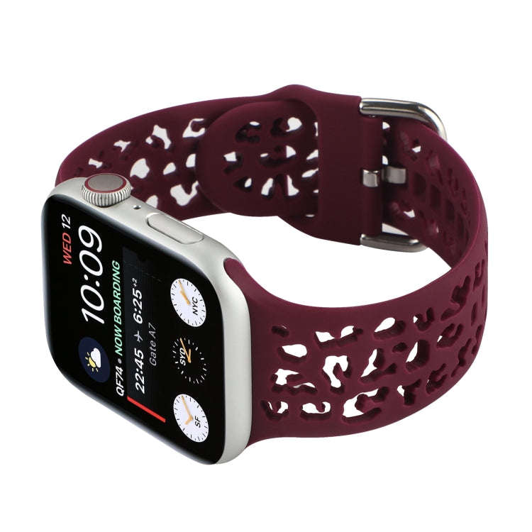 Hollow Out Silicone Watch Band For Apple Watch Ultra 49mm&Watch Ultra 2 49mm / Series 9&8&7 45mm ...