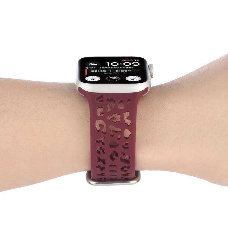 Hollow Out Silicone Watch Band For Apple Watch Ultra 49mm&Watch Ultra 2 49mm / Series 9&8&7 45mm ...