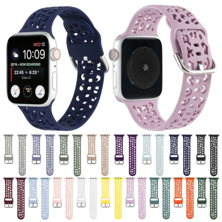Hollow Out Silicone Watch Band For Apple Watch Ultra 49mm&Watch Ultra 2 49mm / Series 9&8&7 45mm ...