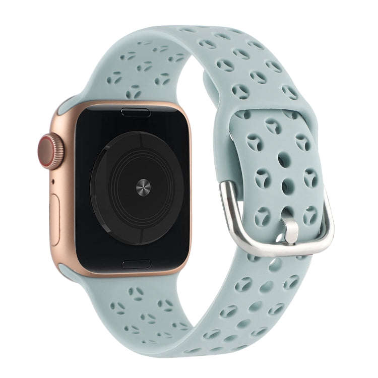 Hollow Out Silicone Watch Band For Apple Watch Series 9&8&7 41mm / SE 3&SE 2&6&SE&5&4 40mm / 3&2&...