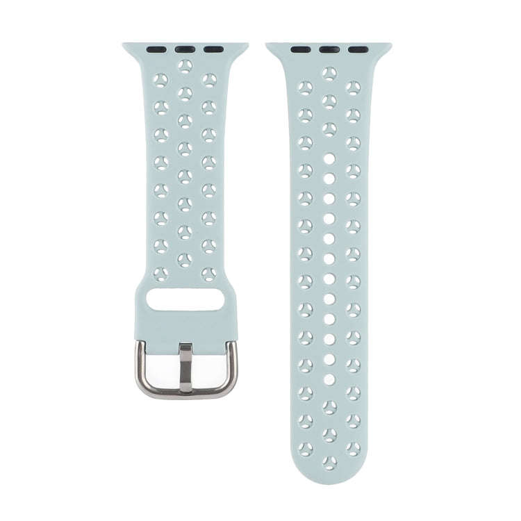 Hollow Out Silicone Watch Band For Apple Watch Series 9&8&7 41mm / SE 3&SE 2&6&SE&5&4 40mm / 3&2&...