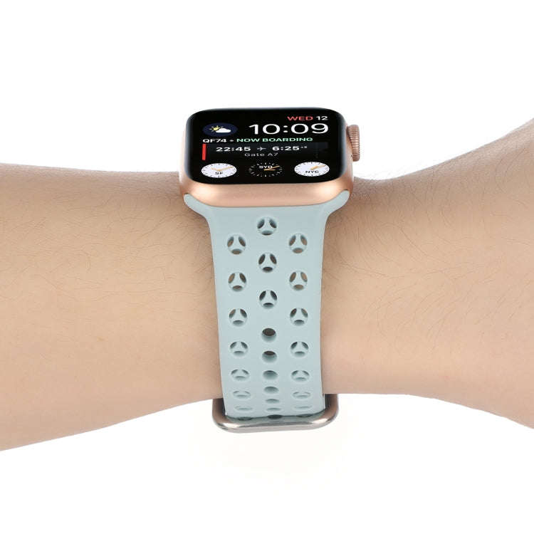 Hollow Out Silicone Watch Band For Apple Watch Series 9&8&7 41mm / SE 3&SE 2&6&SE&5&4 40mm / 3&2&...