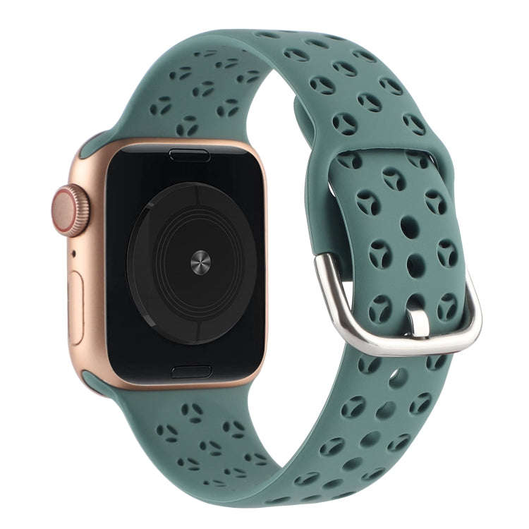 Hollow Out Silicone Watch Band For Apple Watch Series 9&8&7 41mm / SE 3&SE 2&6&SE&5&4 40mm / 3&2&...