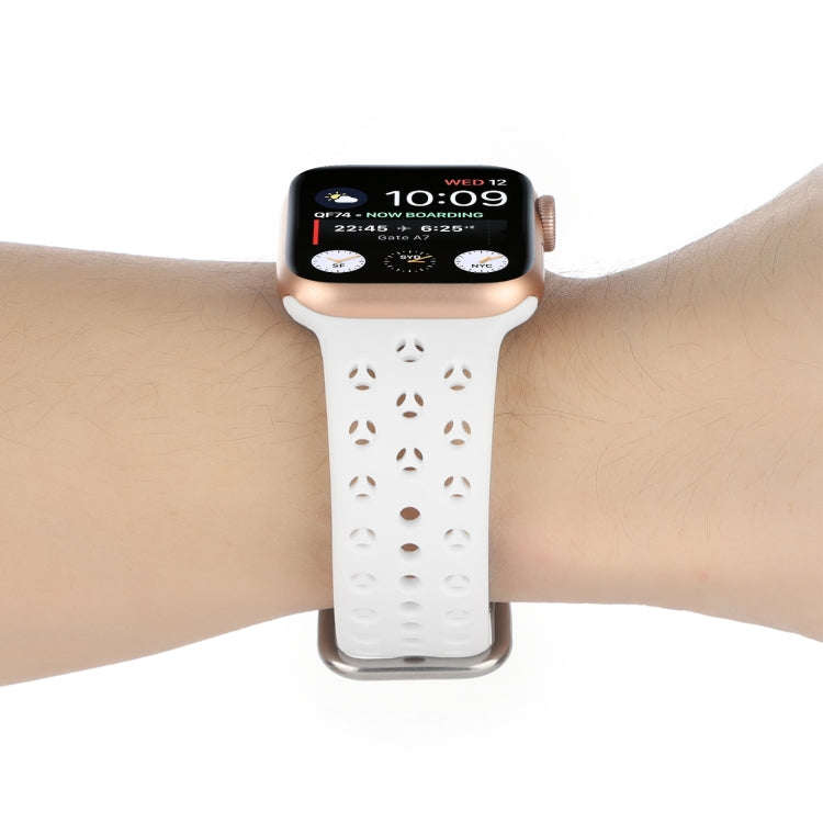 Hollow Out Silicone Watch Band For Apple Watch Ultra 49mm&Watch Ultra 2 49mm / Series 9&8&7 45mm ...