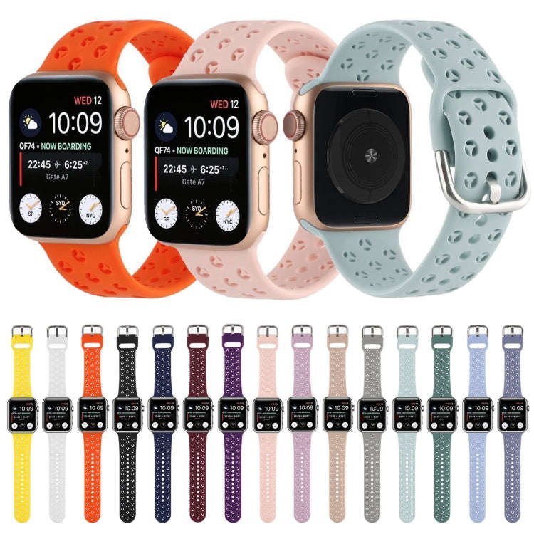 Hollow Out Silicone Watch Band For Apple Watch Ultra 49mm&Watch Ultra 2 49mm / Series 9&8&7 45mm ...