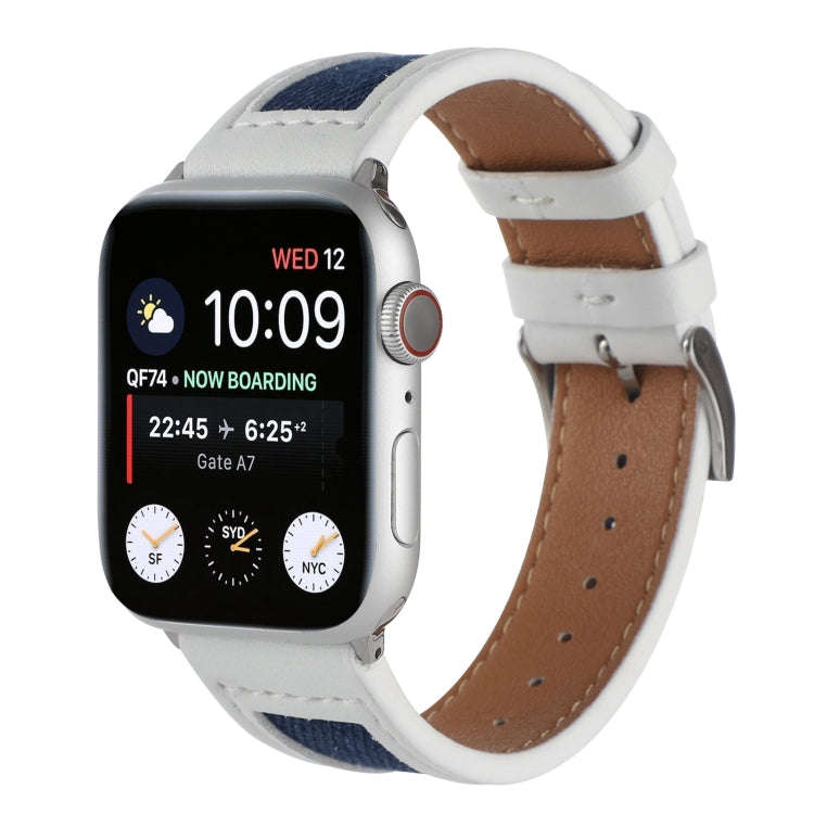 Canvas Leather Watch Band For Apple Watch Ultra 49mm&Watch Ultra 2 49mm / Series 9&8&7 45mm / SE ...