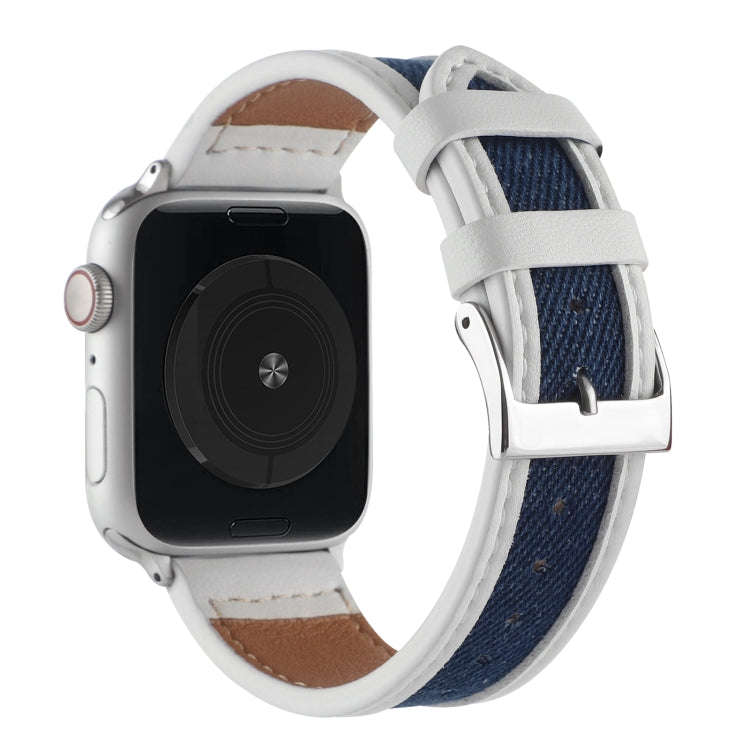 Canvas Leather Watch Band For Apple Watch Ultra 49mm&Watch Ultra 2 49mm / Series 9&8&7 45mm / SE ...