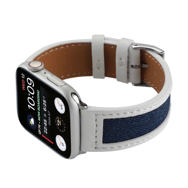 Canvas Leather Watch Band For Apple Watch Ultra 49mm&Watch Ultra 2 49mm / Series 9&8&7 45mm / SE ...