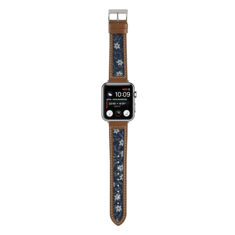 Canvas Leather Watch Band For Apple Watch Ultra 49mm&Watch Ultra 2 49mm / Series 9&8&7 45mm / SE ...