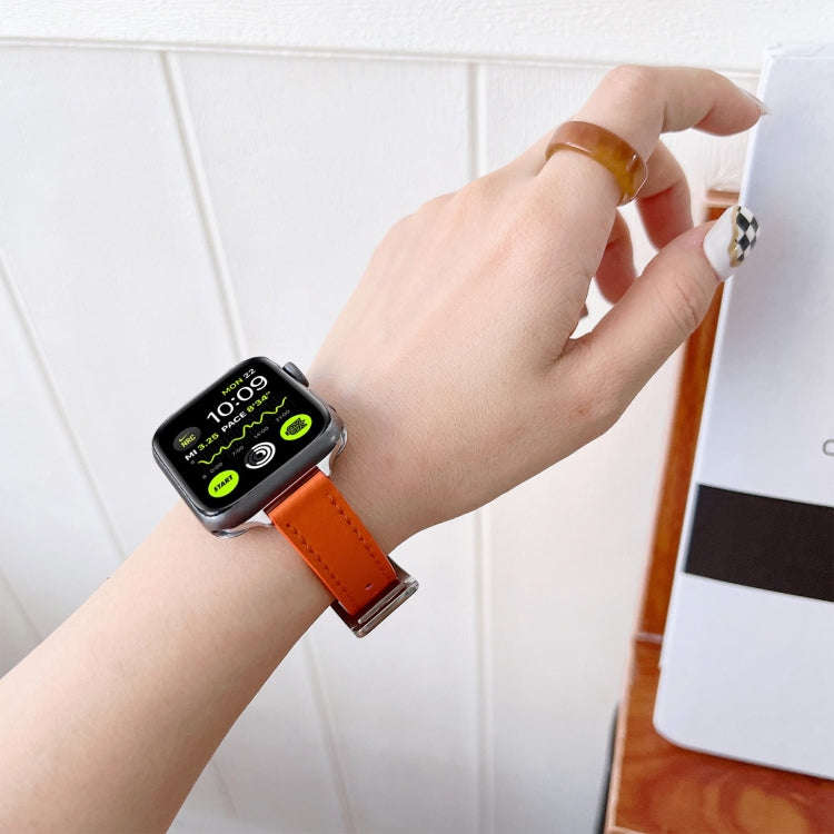 Leather Watch Band For Apple Watch Series 9&8&7 41mm / SE 3&SE 2&6&SE&5&4 40mm / 3&2&1 38mm(Wine ...