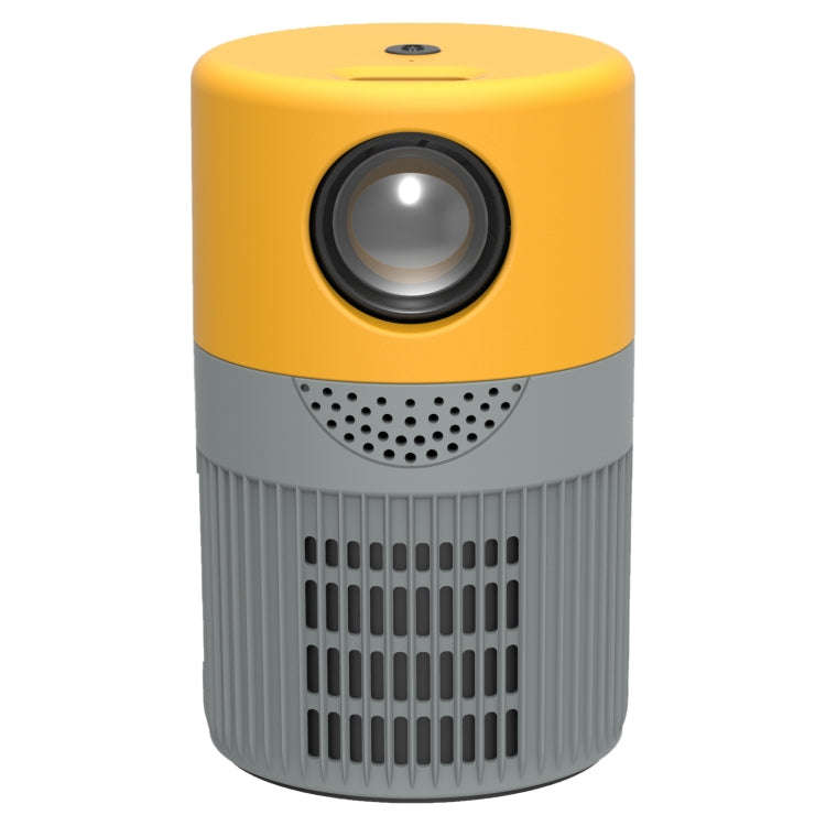 T400 100 inch Screen 3000 Lumens LED Mini Projector, Plug Type:US Plug(Grey Yellow)