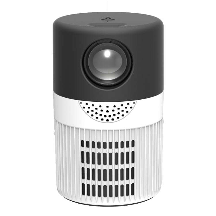 T400 100 inch Screen 3000 Lumens LED Mini Projector, Plug Type:US Plug(Black White)