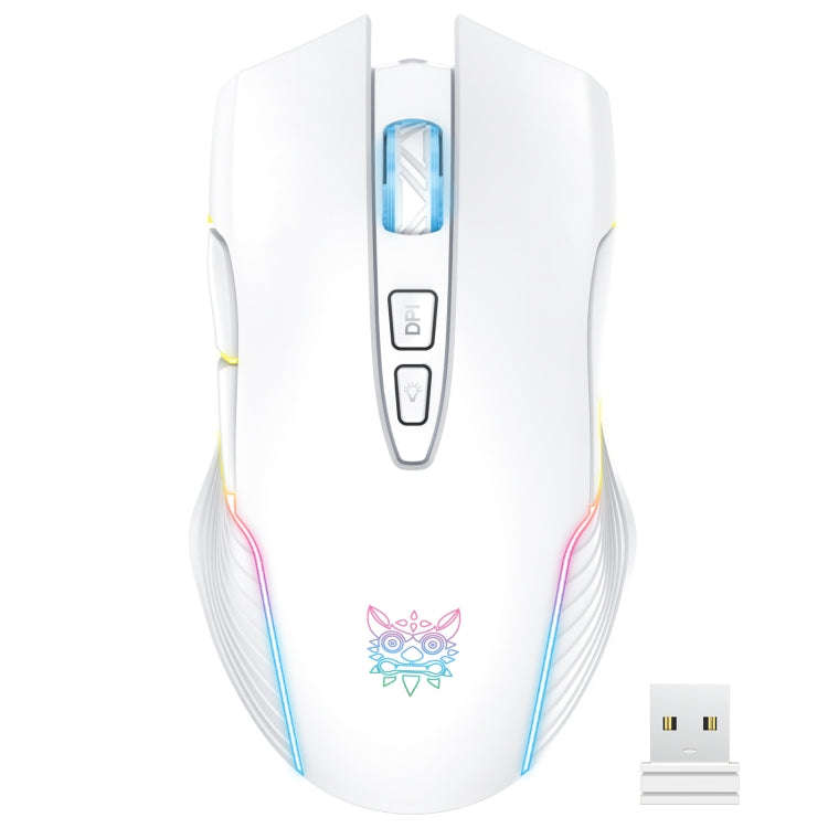 ONIKUMA CW905 2.4G RGB Lighting Wireless Mouse (Grey White)