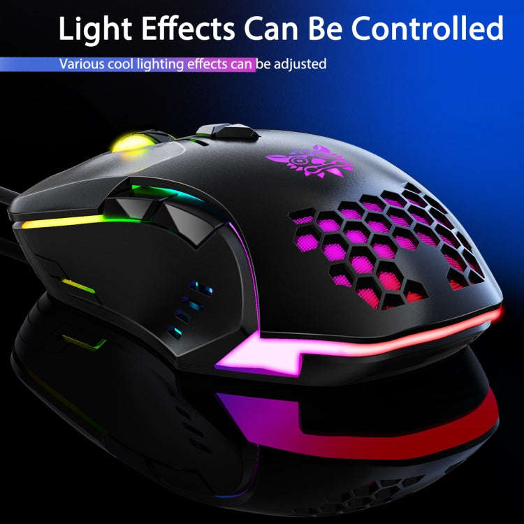 ONIKUMA CW902 RGB Lighting Wired Mouse(Black)