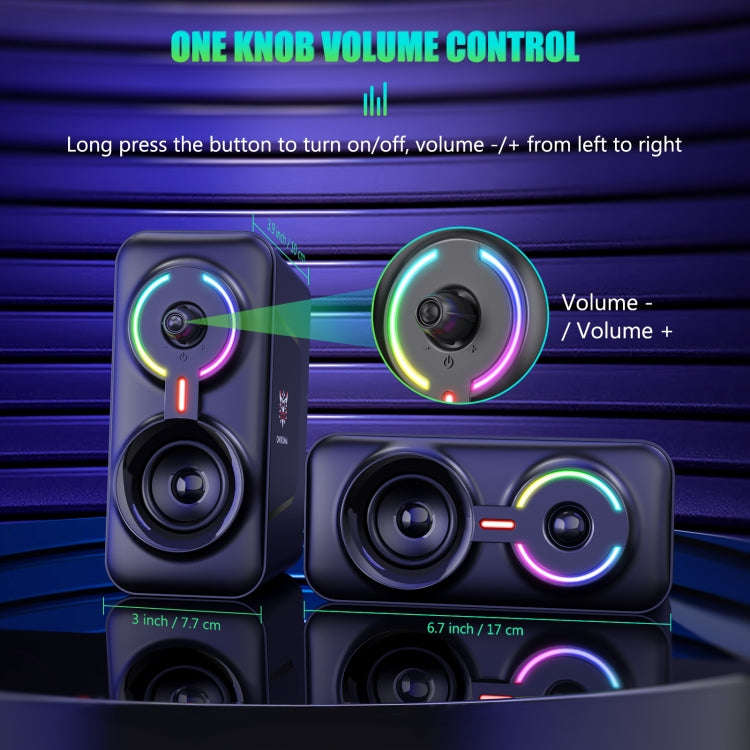 ONIKUMA L6 RGB Lighting Computer Audio with Bluetooth Function(Black)