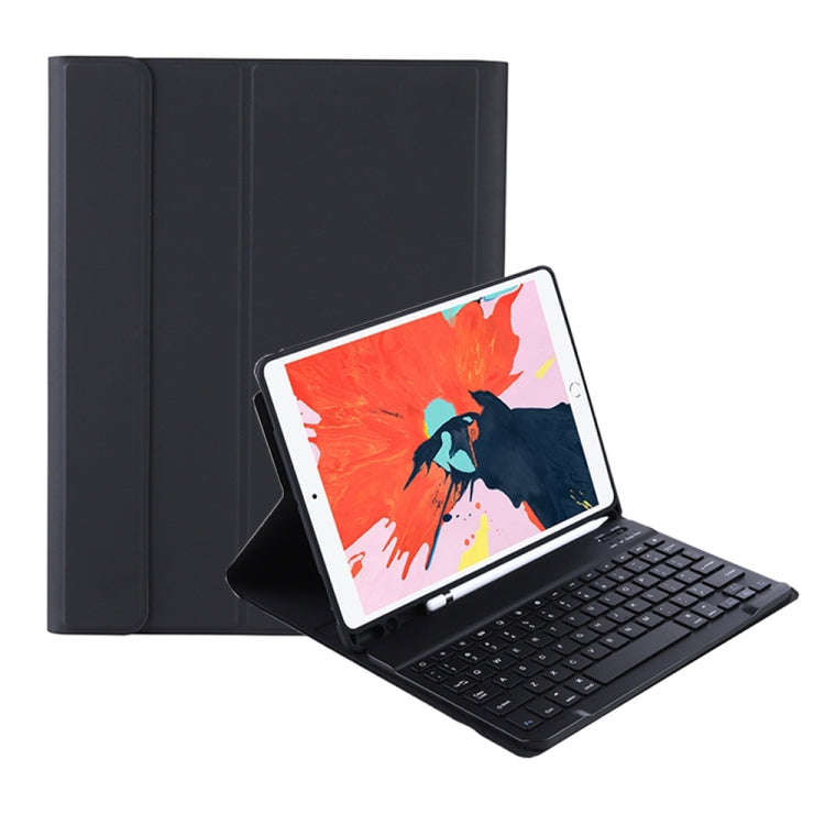 T098B Candy Color Skin Feel Texture Bluetooth Keyboard Leather Case with Pen Holder For iPad Air ...