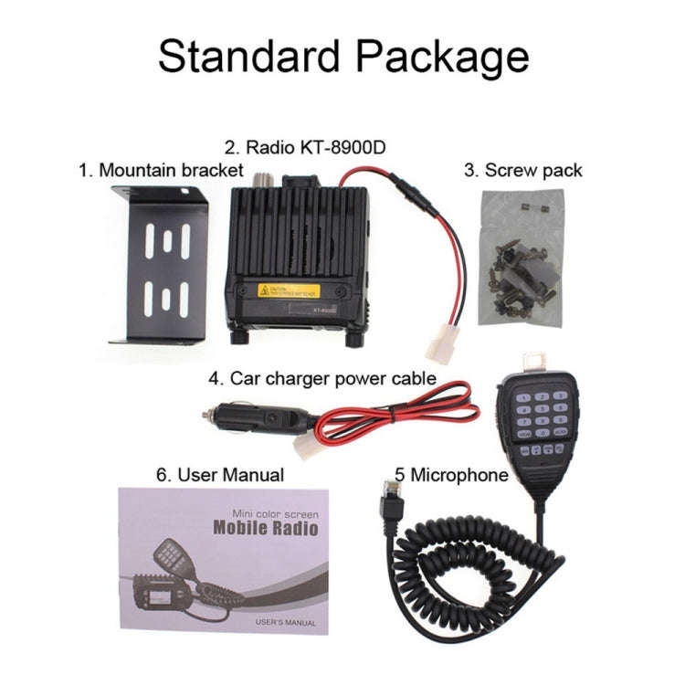 QYT KT-8900D Mini 25W Dual Band Mobile Radio Walkie Talkie for Car