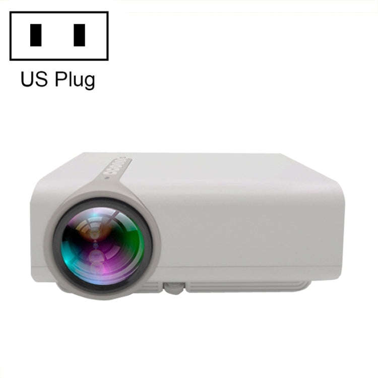 YG530 LED Small 1080P Wireless Screen Mirroring Projector, Power Plug:US Plug(White)