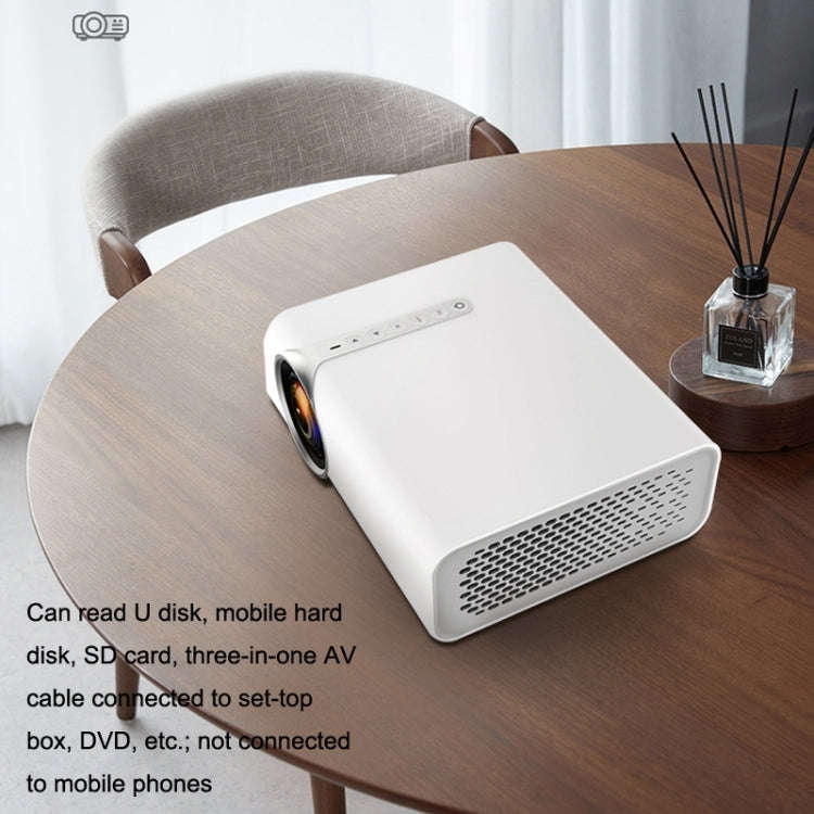 YG530 LED Small 1080P Wireless Screen Mirroring Projector, Power Plug:US Plug(Black)