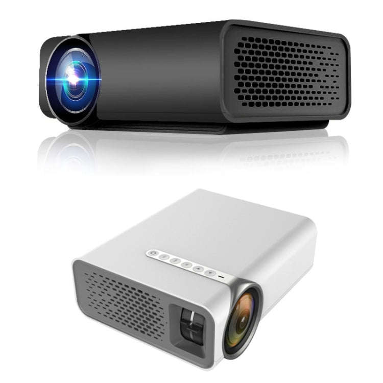 YG530 LED Small 1080P Wireless Screen Mirroring Projector, Power Plug:UK Plug(White)