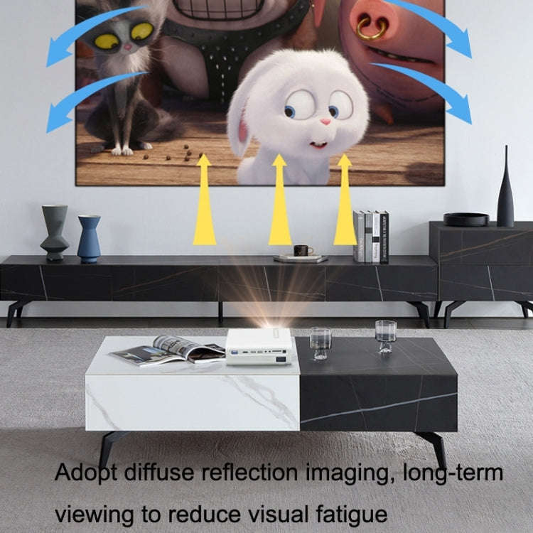 YG530 LED Small 1080P Wireless Screen Mirroring Projector, Power Plug:UK Plug(White)