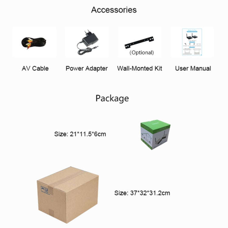 Measy AV530-2 5.8GHz Wireless Audio / Video Transmitter + 2 Receiver, Transmission Distance: 300m...