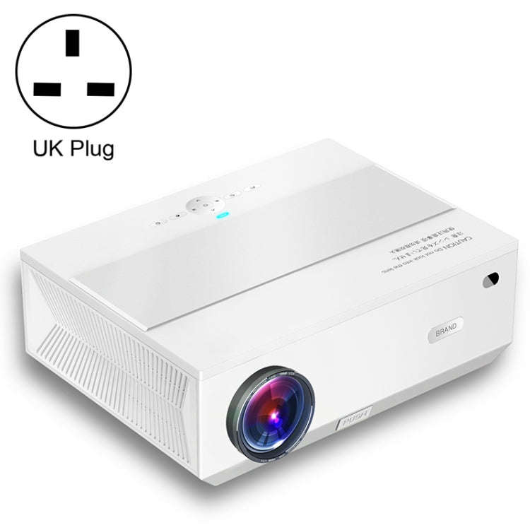 E600S 1920x1080P 400ANSI LCD LED Smart Projector, Same Screen Version, Plug Type:UK Plug